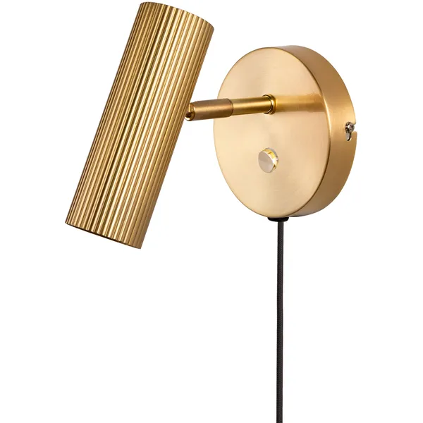 Hubble Væglampe Brushed brass