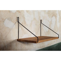 Single Hylle 20x40 cm Sort / Eik