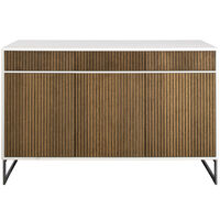 Line Burned Walnut Senkki 3 ovea Valkoinen