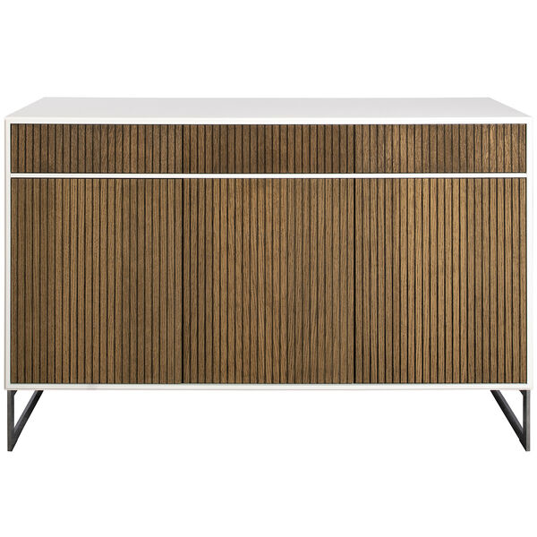 Line Burned Walnut Skænk 3 døre Hvid