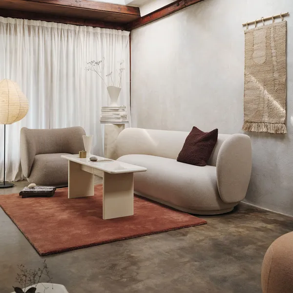 Stille Tufted Matto 140x200 cm Punaruskea