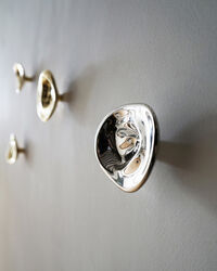 Ripple Knob Vægkrog 9 cm Sølv