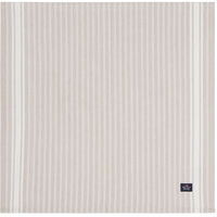 Icons Striped Organic Cotton Oxford Serviet Beige / Hvid