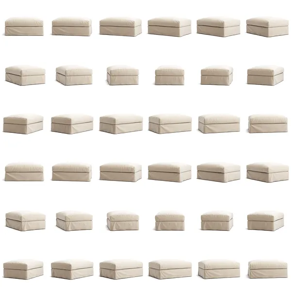 Le Grand Air Fodskammel Bomuld Beige