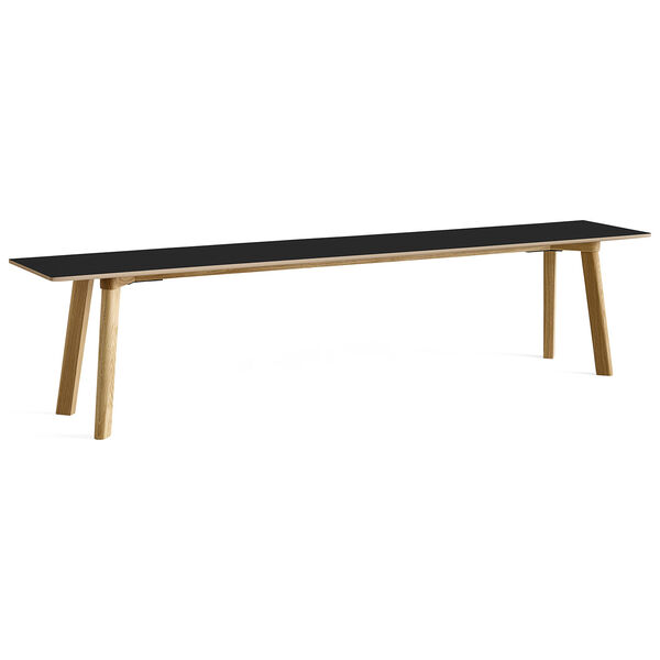 CPH Deux 215 2.0 Bänk 200 cm Svart / Vattenbaserad Lackad Ek
