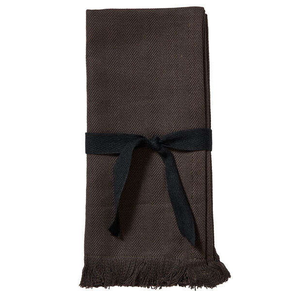 Umami Serviett 45x45 cm 2-pk Brun / Sort