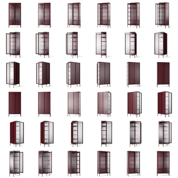 Store Skåp 90x180 cm Bordeaux