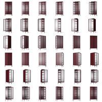 Store Skåp 90x180 cm Bordeaux
