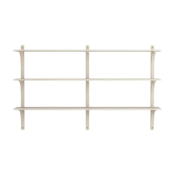 Levi Wall Shelf 180 cm Medium Brass / White Pigmented Ash