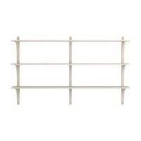Levi Wall Shelf 180 cm Medium Brass / White Pigmented Ash