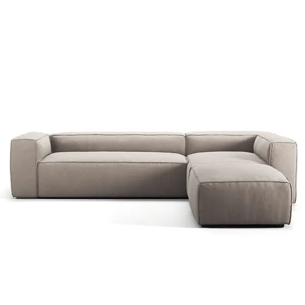 Grand Nelipaikkainen Sohva Divaani Oikea avoin pää Sandshell Beige