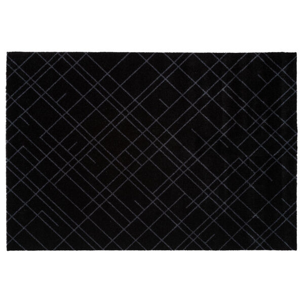 Lines Dørmåtte Sort / Grå 130x90 cm