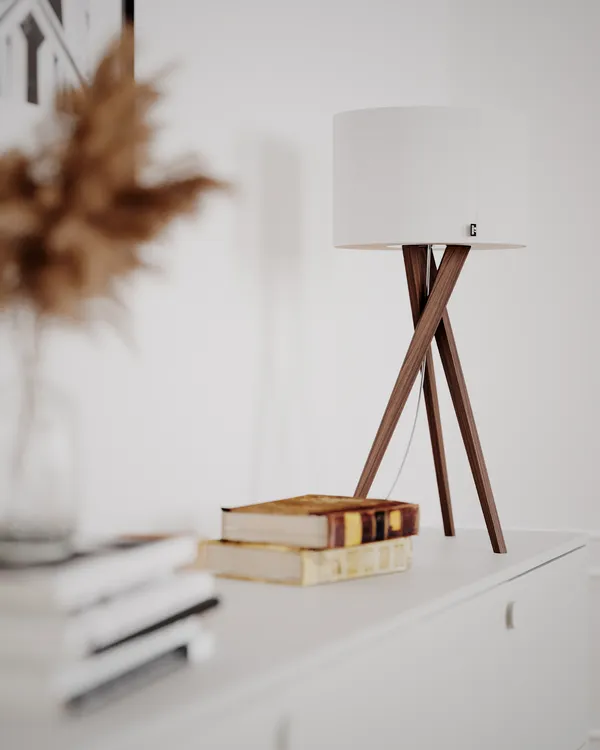 Vega Bordlampe Valnød