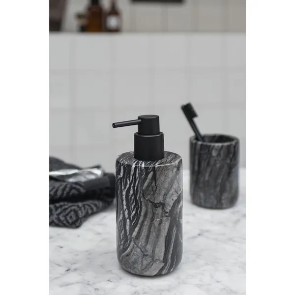 Marble Tvålpump High Svart Grå