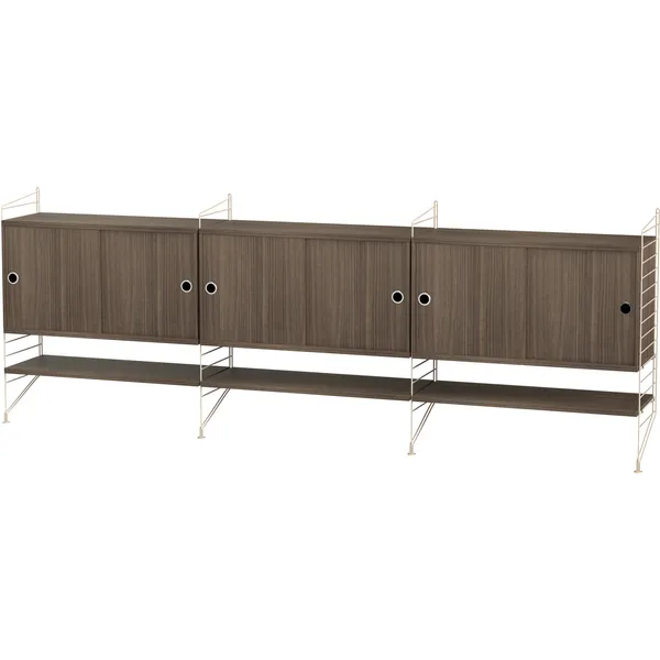 Bundle I Sidebord Beige / Valnøtt
