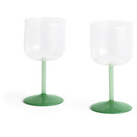 Tint Vinglass 2-pk Klar / Jadegrønn