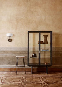 Private Vitriini 110x45x191 cm Brown Black Petsattu Tammi