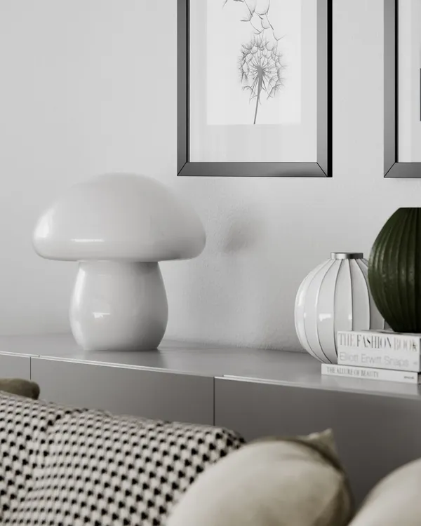 Mira Mushroom Bordlampe 30 cm Hvid