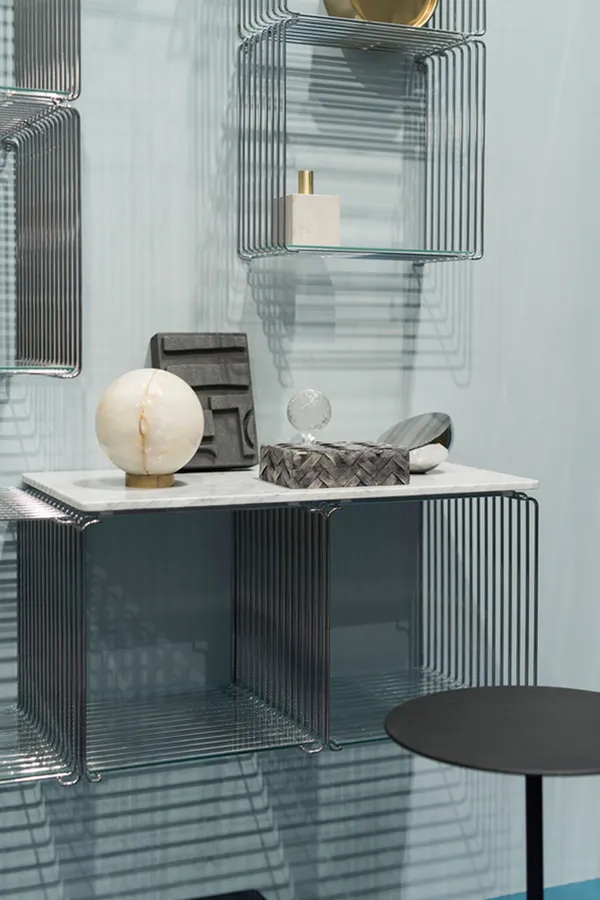 Panton Wire Toppanel D:34 White Marble