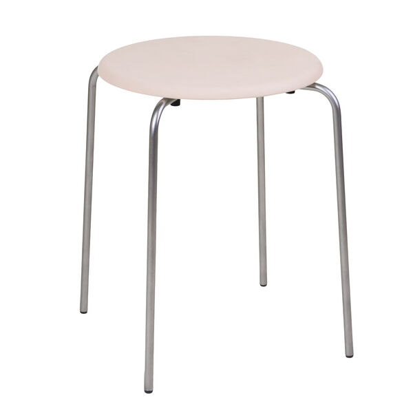 Petit Rond Taburet Rustfrit Stål / Læder