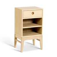 Höllviken Bedside Table Short Legs White Pigmented Oak