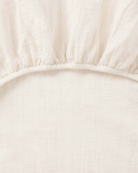 Ecru Fitted Sheet Muslin 120x200 cm