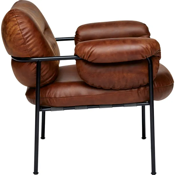 Bollo Loungestol Svarta Ben / Skinn Vintage Ranger