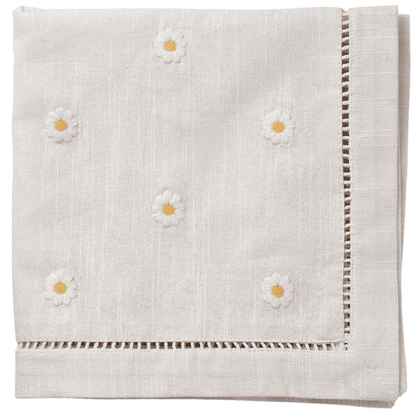 Daisy Bomullsserviett 45x45 cm Hvit