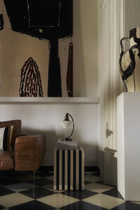 PH 2/2 Luna Bordlampe Aged Brass / Opalglass