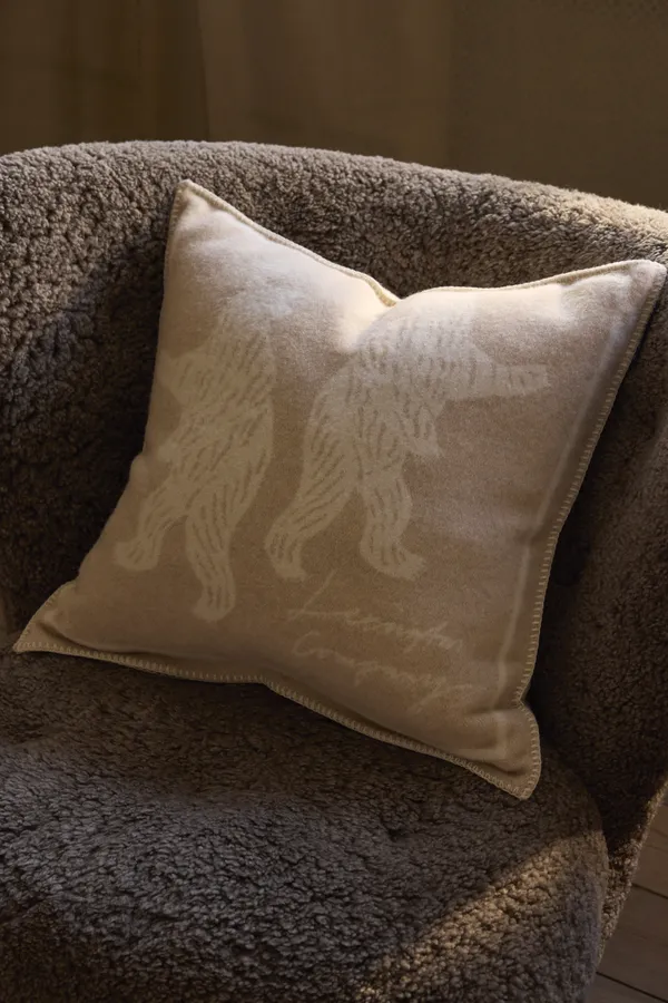 Bears Jacquard Putetrekk 50x50 cm Beige
