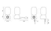 Plug Lamp Bordlampe Sort