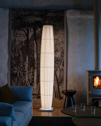 Colonne Golvlampa Vit / Vit Marmor