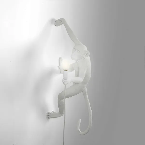 Monkey Lamp Hanging Höger Version Vit