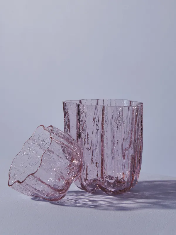 Crackle Vaasi 121 mm Pinkki