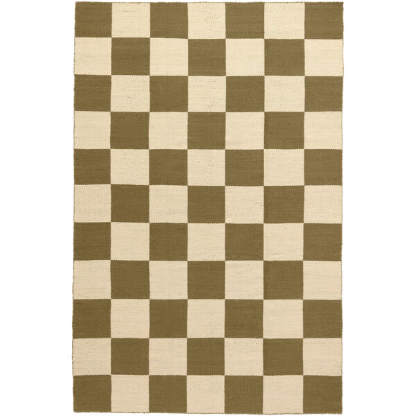 Square Wool Rug 180x270 cm Green
