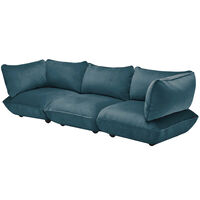 Sumo 4-Seter Sofa Fløyel Petrol