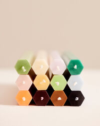 Hexagon Ljus 4-pack Pastel