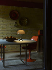 Panthella 250 Bordlampe Bærbar Original Opal Brown