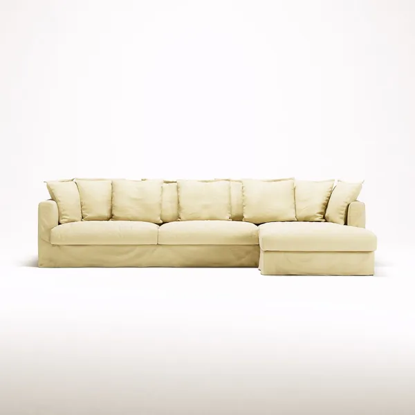 Betræk Til Le Grand Air 3-personers Sofa Hør Divan Højre Morning Glow
