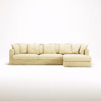 Betræk Til Le Grand Air 3-personers Sofa Hør Divan Højre Morning Glow
