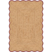 Scallop Juuttimatto 250x350 cm Burgundinpunainen