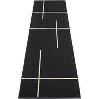 Fred Tæppe 70x270 cm Black / Vanilla