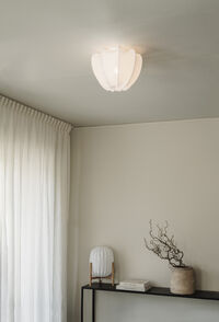 Anna Mini Flush Ceiling Light Cotton White