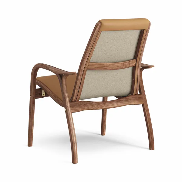 Laminett Lenestol Skinn Lakkert Valnøtt / Light Brown