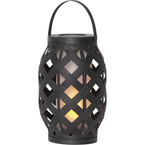Flame Lanterne 23 cm Sort
