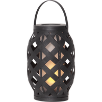 Flame Lanterne 23 cm Sort
