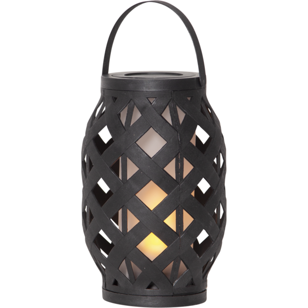 Flame Lanterne 23 cm Sort