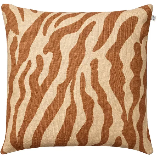 Zebra Pude 50x50 cm Orange/Offwhite