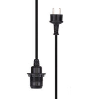 Kabelsett Tekstil E27 Outdoor Sort