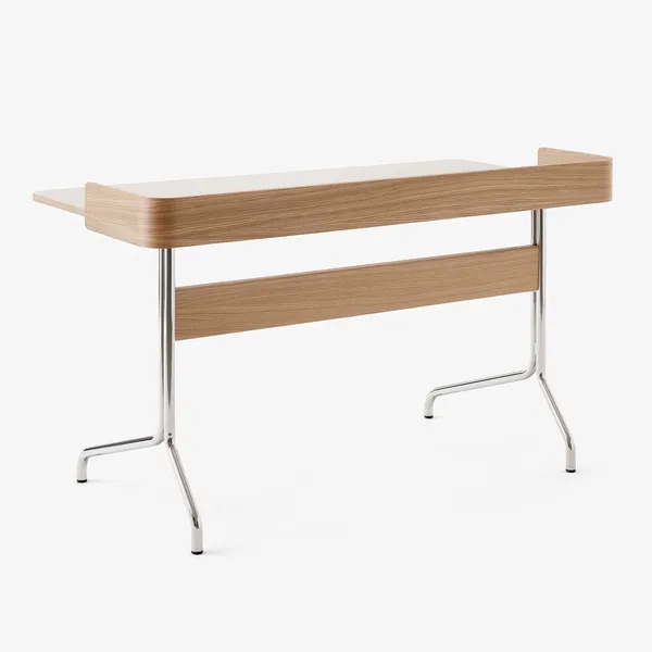 Pavilion AV17 Pöytä Mushroom / Oak / Chrome Leg